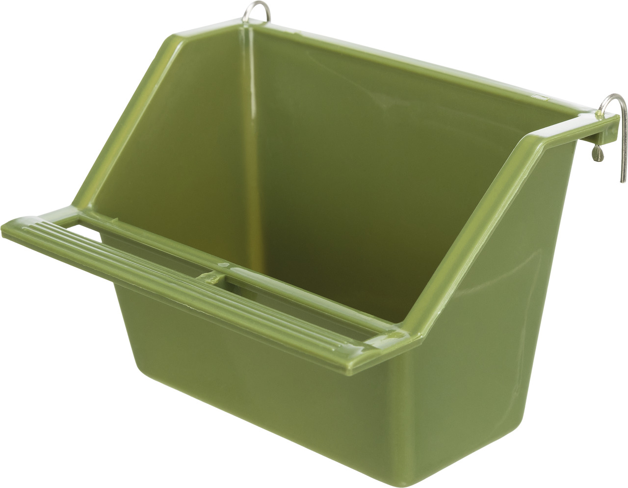 TRIXIE Futternapf 4011905547312, für Kleintiere (Kaninchen/Meerschweinchen), robust, leicht zu reinigen, mit Haken, für Trockenfutter/Heu.