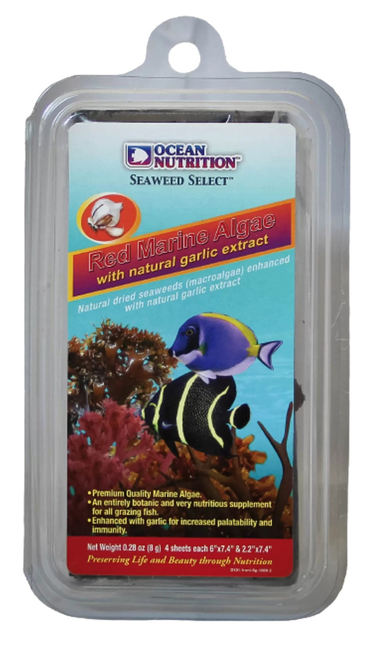 Ocean Nutrition Seaweed Select Red Marine Algae, für Pflanzenfresser, Knoblauch, 8 g, fördert Schmackhaftigkeit & Immunität.
