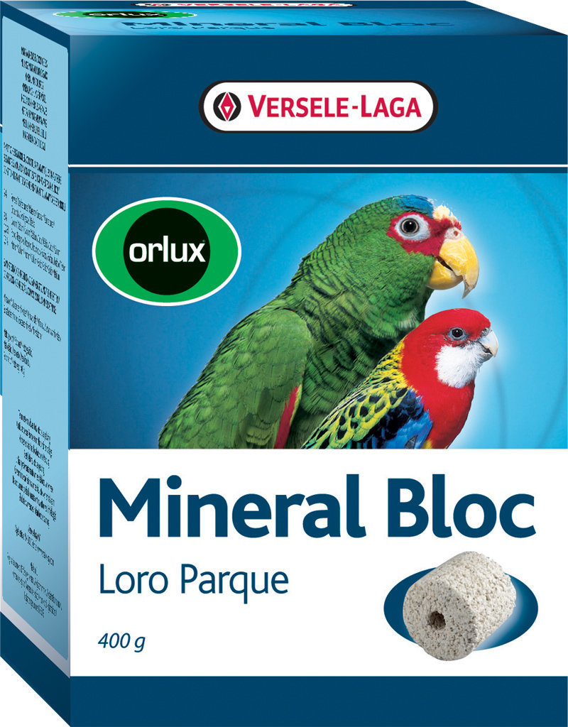 Sparpaket 2 x 400 g Versele-Laga Orlux Mineral Bloc Loro Parque Vogel Ergänzungsfutter