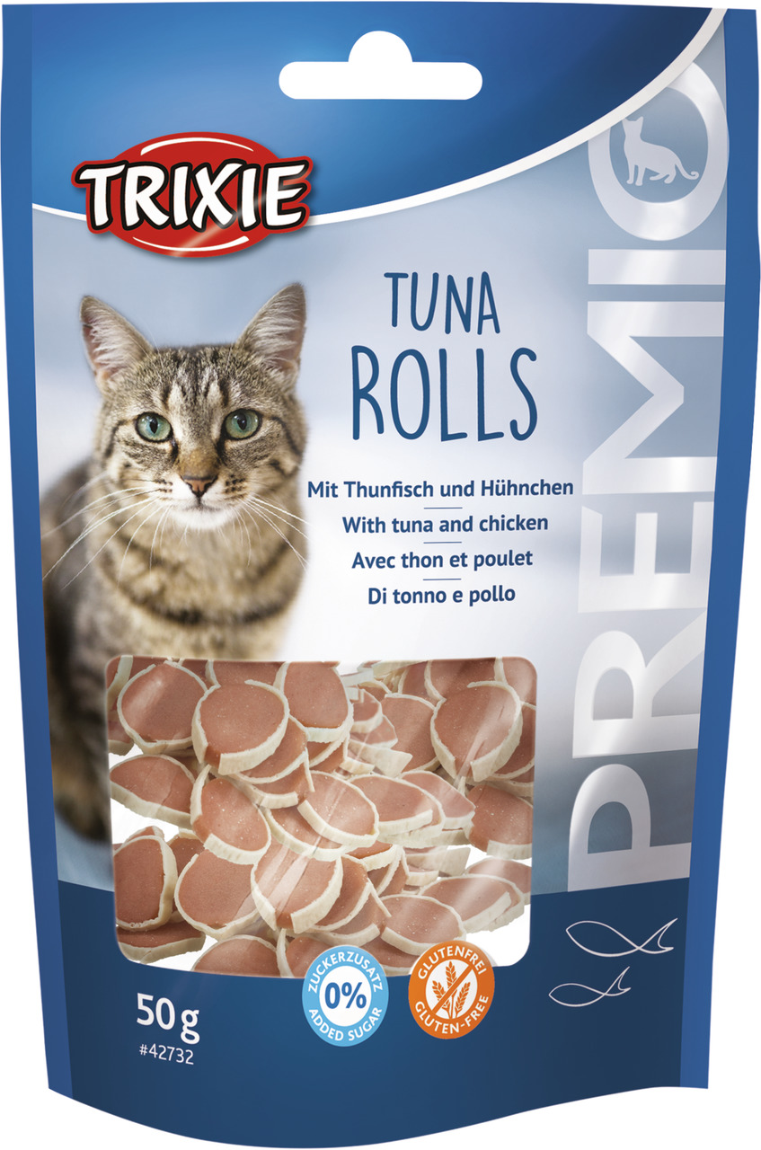 Trixie Premio Tuna Rolls mit Thunfisch und Hühnchen Katzen Snack 50 g