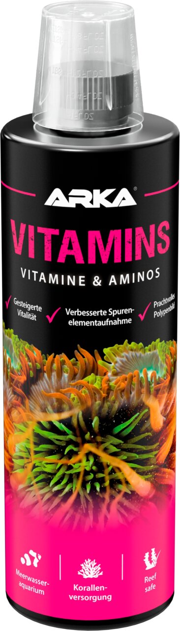 ARKA Vitamins Vitamine & Aminos für Meerwasseraquarien, Korallenversorgung, reef safe, steigert Vitalität und Spurenelementaufnahme.