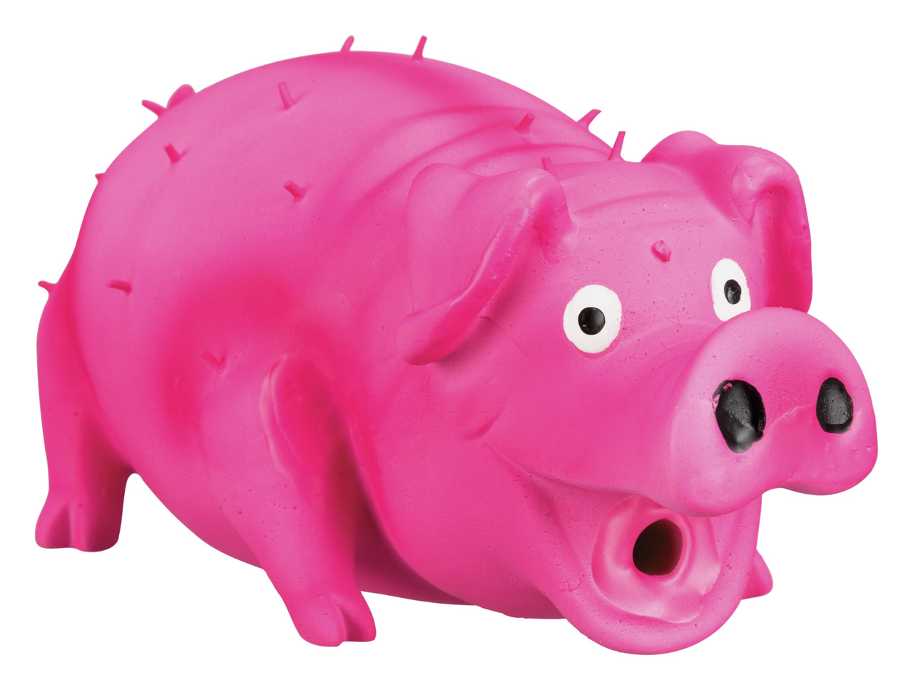 TRIXIE Hundespielzeug "Schweinchen", Pink, Latex, für Hunde, Schweineform, fördert Zahnpflege, ideal für interaktives Spielen.