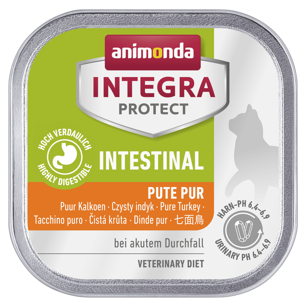 Animonda Integra Protect Intestinal Pute Pur: Nassfutter f. Katzen, hochverdaulich, bei Durchfall, Pute, Veterinary Diet, Harn-pH 6,4-6,9.