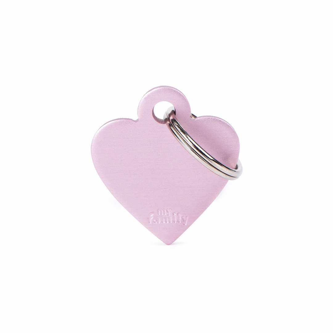 My Family" Anhängerschild, Metall, für Hunde/Katzen, gravierbar (Name/Kontakt), inkl. Schlüsselring, herzförmig, rosa.;;;;;;;;;;;;;;;;;;;;;;;;;;;;;;;;;;;;