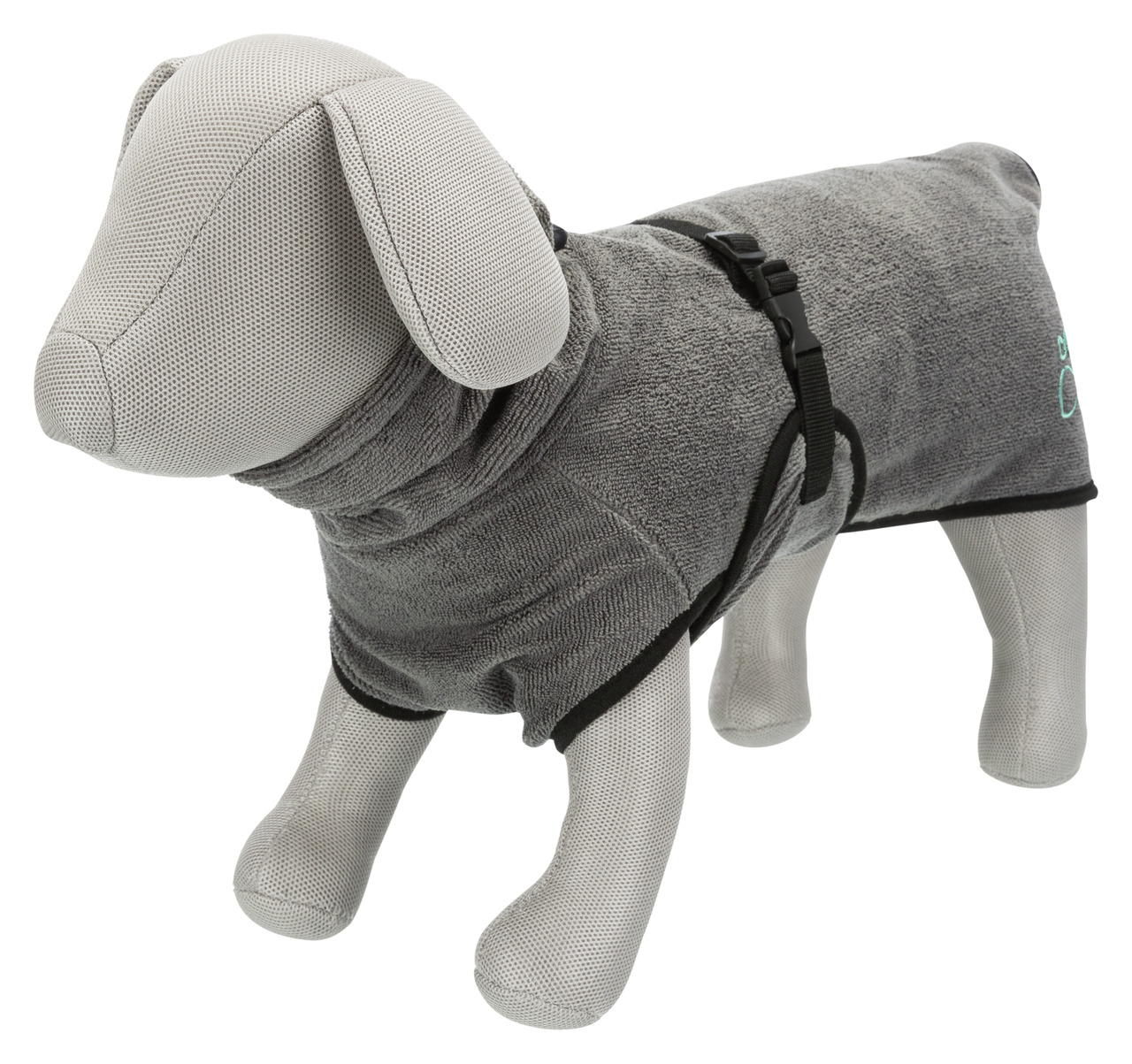 TRIXIE Bademantel für Hunde XL 70cm grau