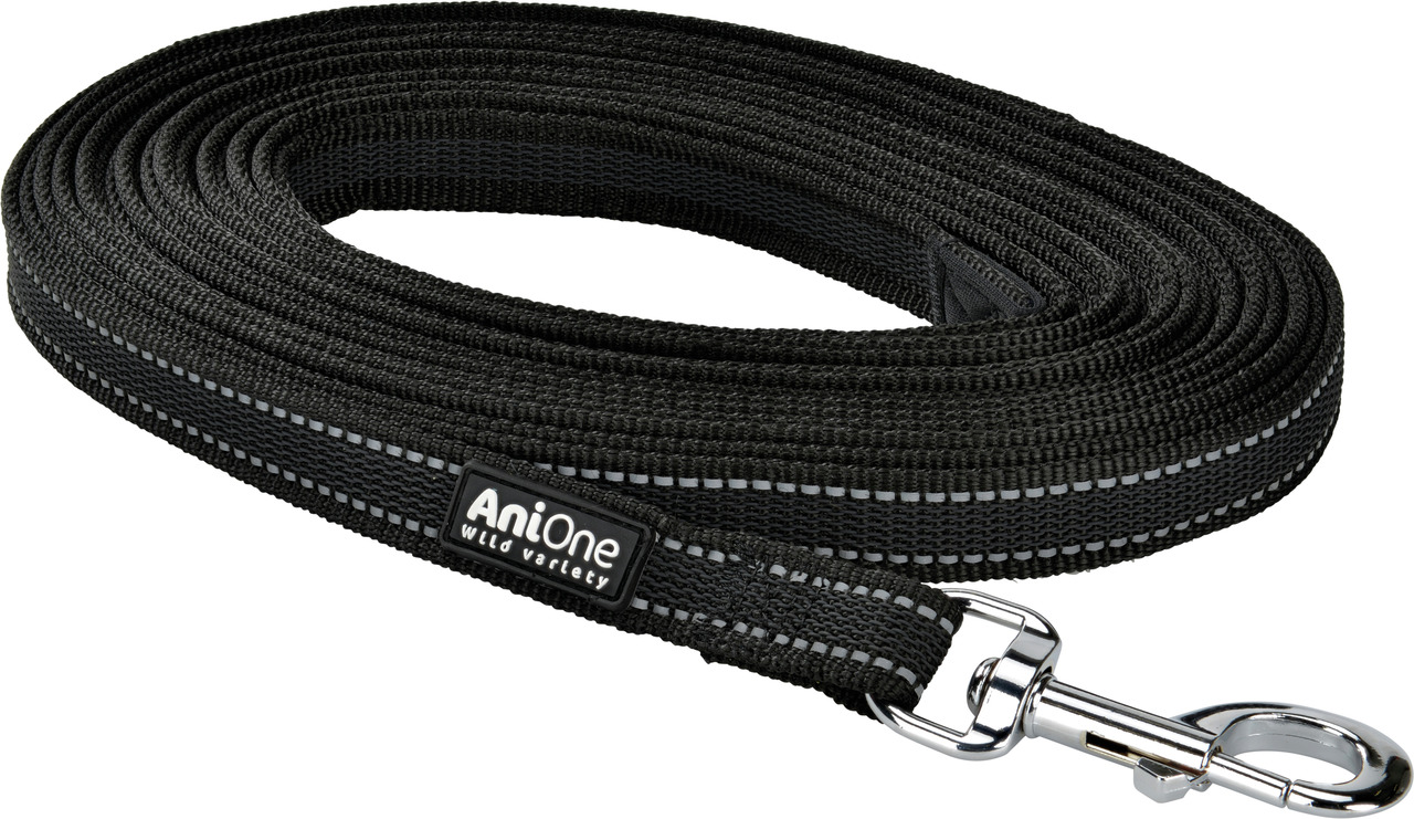 AniOne Schleppleine perfect grip 5 m schwarz