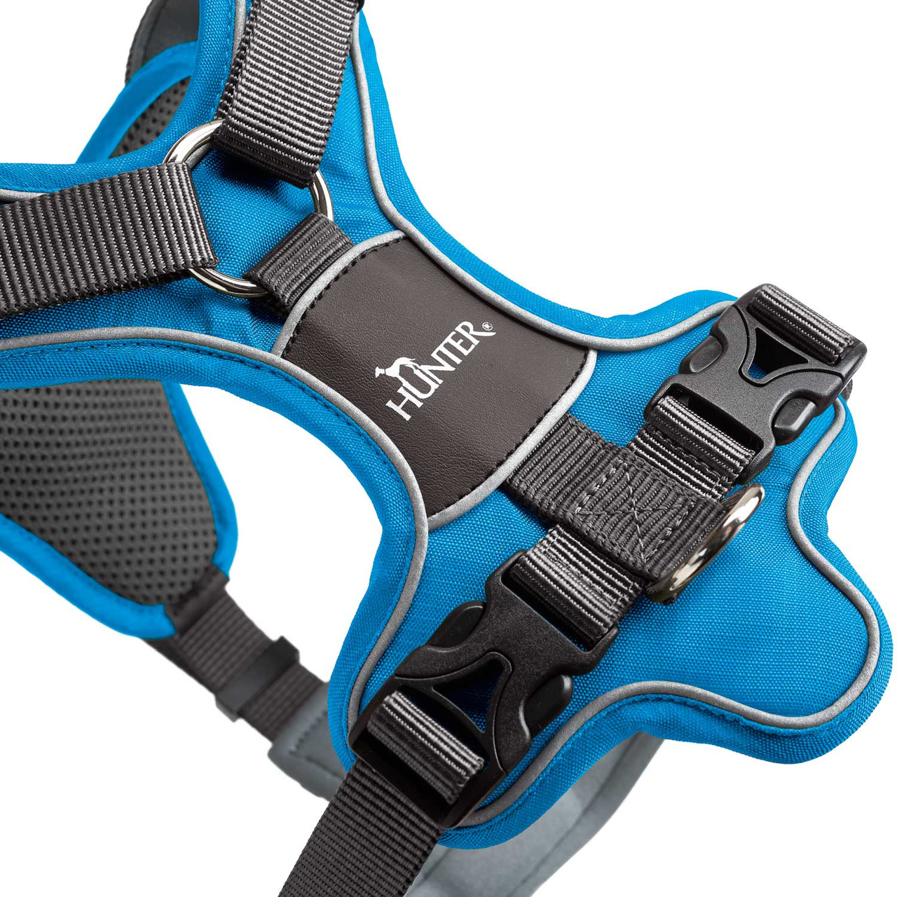 HUNTER Geschirr Divo 79-107 cm L-XL hellblau/grau