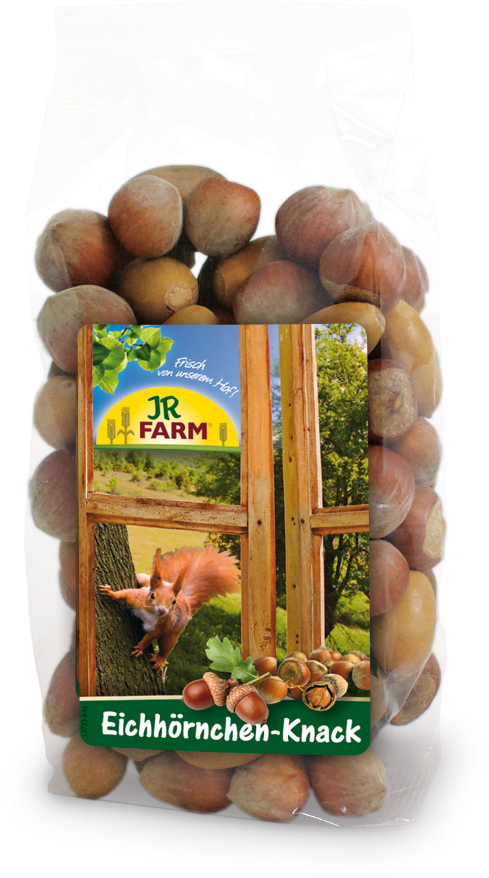 JR FARM Eichhörnchen-Knack, für Eichhörnchen, Haselnüsse & Nüsse, natürliche Ernährung, 500g.