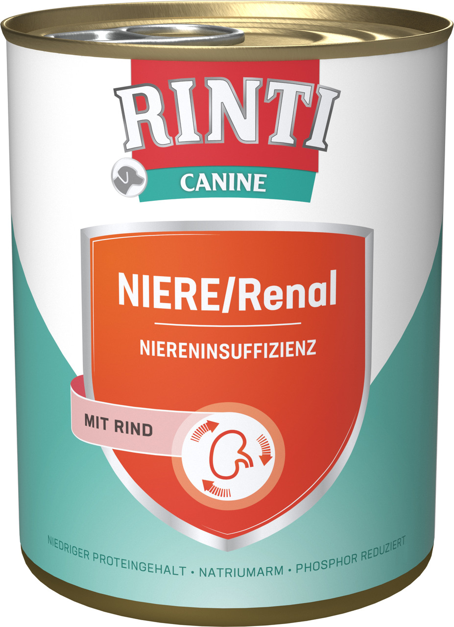 RINTI Canine Niere/Renal Rind 800g Dose Hundenassfutter Diätnahrung