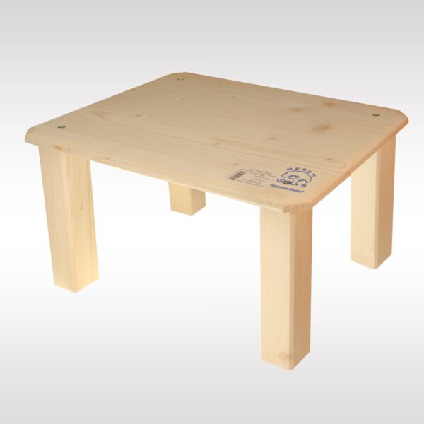 Resch Holztisch für Kleintiere (Kaninchen/Meerschweinchen), unbehandelt, rechteckig, 4 Beine, ideal als erhöhte Sitz-/Liegefläche.