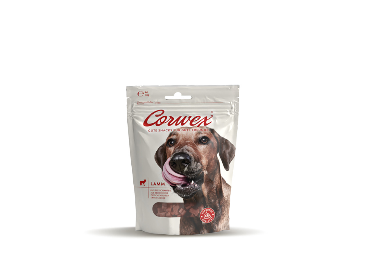 Corwex Gute Snacks für Hunde, Lamm, 85 % Fleisch, extra lecker, 85 g.