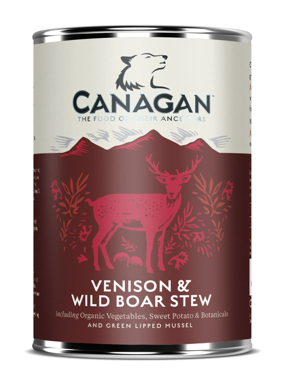 Canagan „Venison & Wild Boar Stew“, Nassfutter für Hunde, Wild-Wildschwein, mit Bio-Gemüse, 400g.