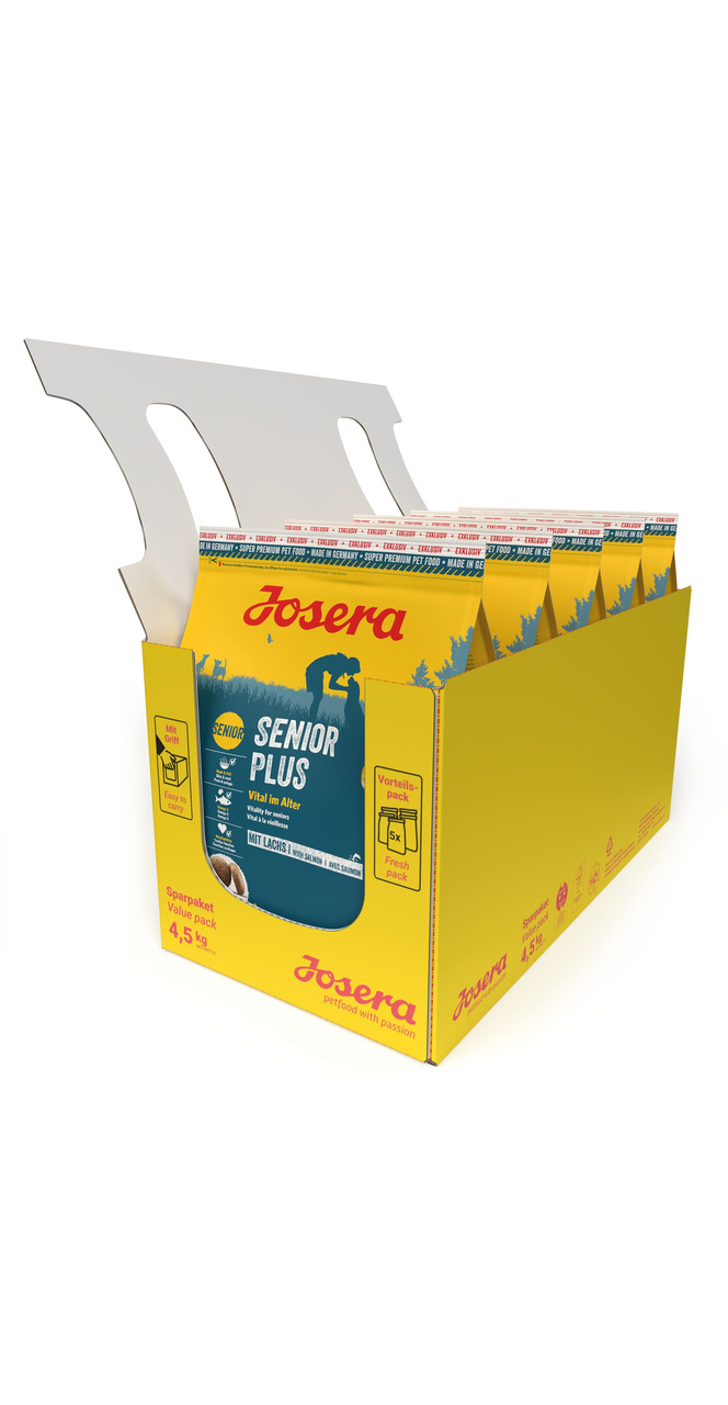 Josera Senior Plus, Hunde, Lachs, "Vital im Alter", "Mit Lachs", Vorteilspack, 4,5 kg.