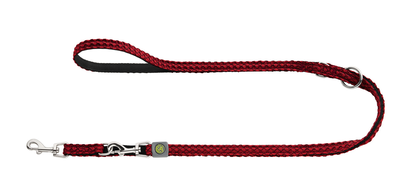 HUNTER Hundeleine "Freestyle", für Hunde aller Größen, rot, robustes Material, weicher Griff, stabiler Karabiner, Länge ca. 2 m.