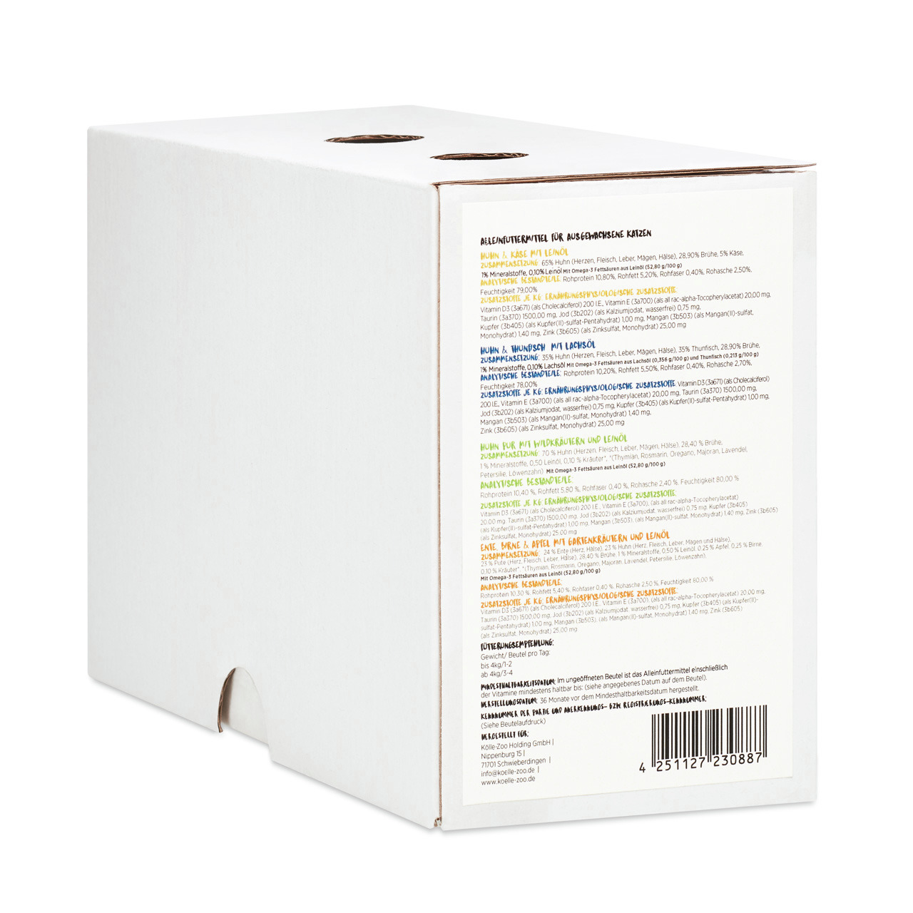 Defu Mincas Häppchen Bio-Nassfutter für ausgewachsene Katzen, Huhn, 100 g, hochwertig & nachhaltig.