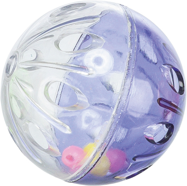 TRIXIE Snackball für Katzen, durchsichtig/lila, mit bunten Kugeln, fördert Aktivität & Beschäftigung, für alle Altersgruppen.