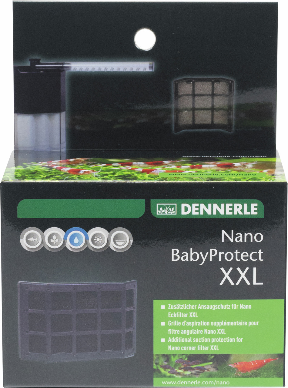 DENNERLE Nano BabyProtect XXL: Ansaugschutz f. Nano Eckfilter XXL, für Garnelen/Jungfische, Schutzfunktion, Aquarienbedarf.