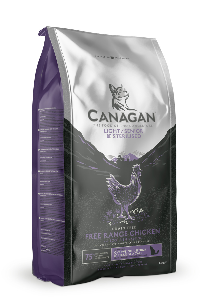 Canagan Light/Senior & Sterilised Grainfree Free Range Chicken Katzen Trockenfutter 375 g