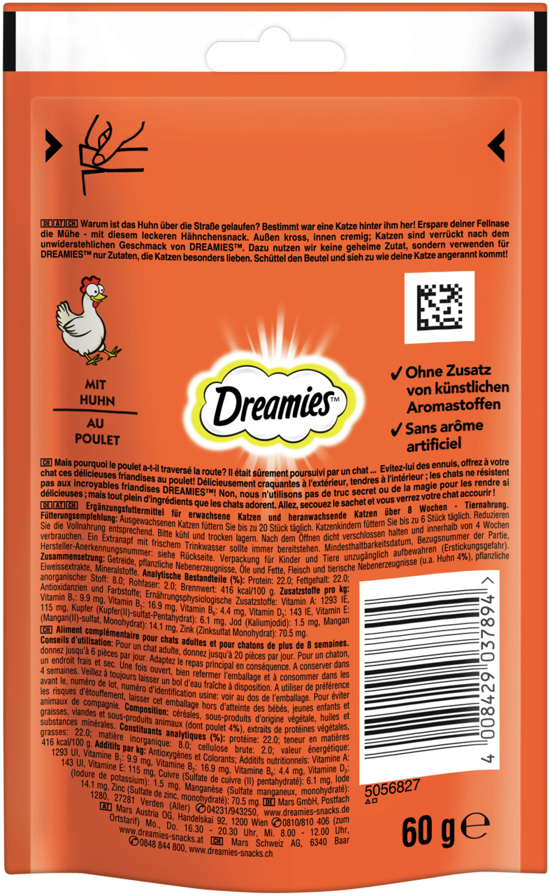 Dreamies Huhn 60g Katzensnack