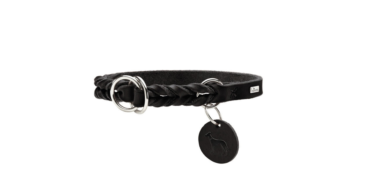HUNTER Dressurhalsband Solid Education schwarz65
