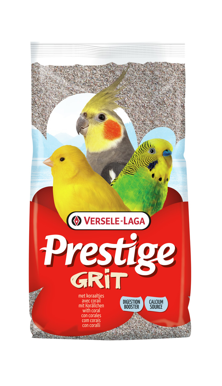 Versele-Laga Prestige Grit, Ergänzungsfutter f. Ziervögel (Wellensittiche, Kanarien, Nymphensittiche), Kalziumquelle, 2,5 kg.