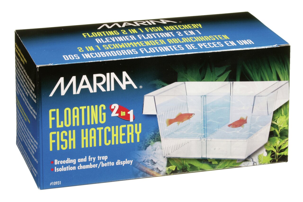 Marina Floating 2 in 1 Fish Hatchery: schwimmende Aufzuchtstation f. Fische, Brut--Jungfischfalle & Isolationskammer, f. Aquarienbesitzer.