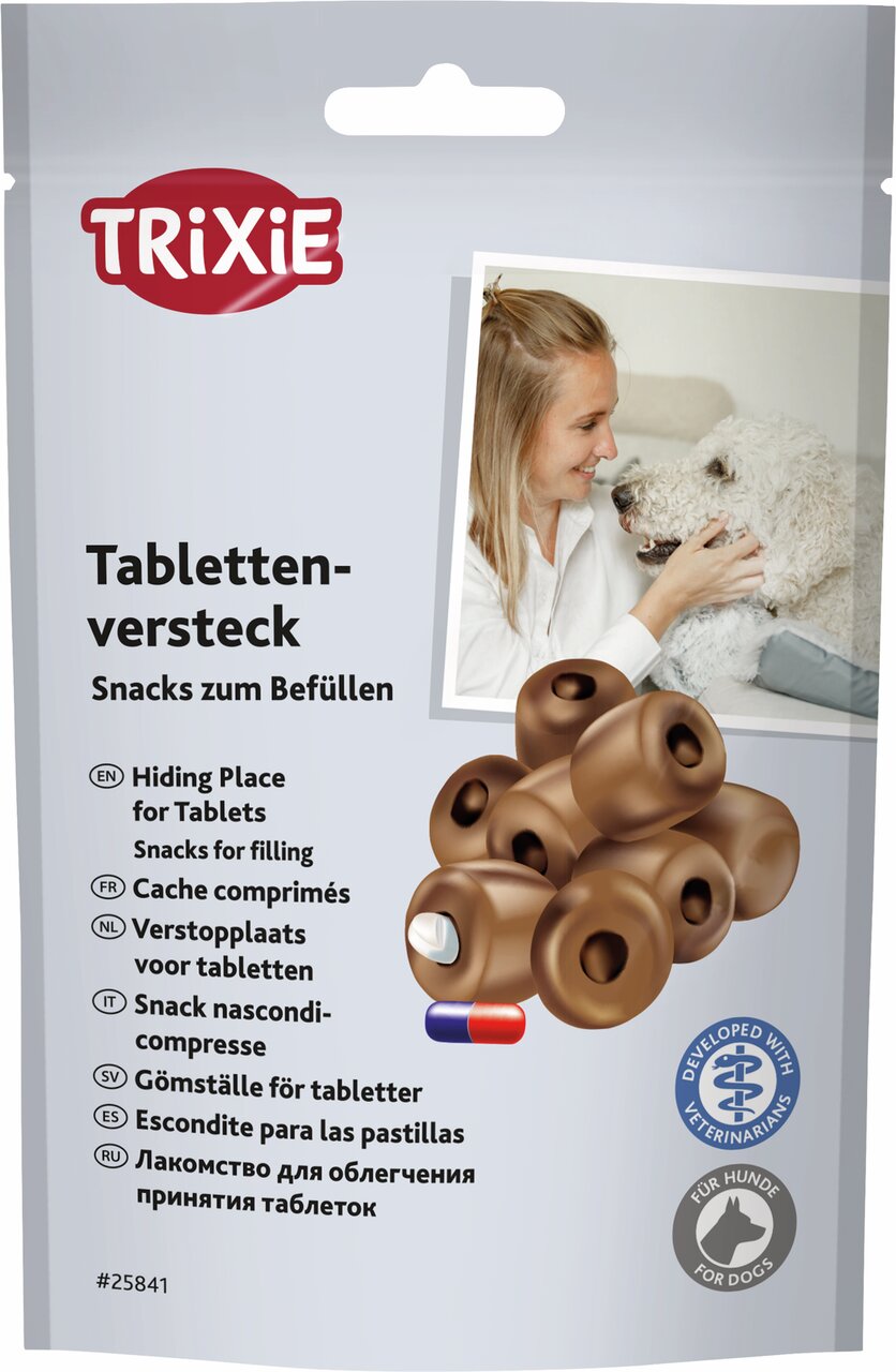 TRIXIE Tablettenversteck für Hunde, Snacks zum Befüllen, entwickelt mit Tierärzten, 60 g, erleichtert die Tabletteneinnahme.