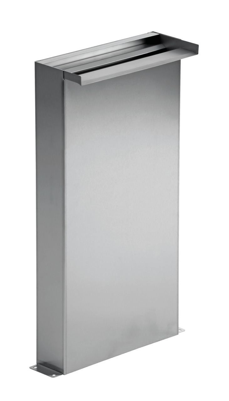 Oase Waterfall 30: Wasserfallaufsatz aus Edelstahl, rechteckig, silbern, breite Auslassöffnung, für Gartenteiche/Wasserspiele.