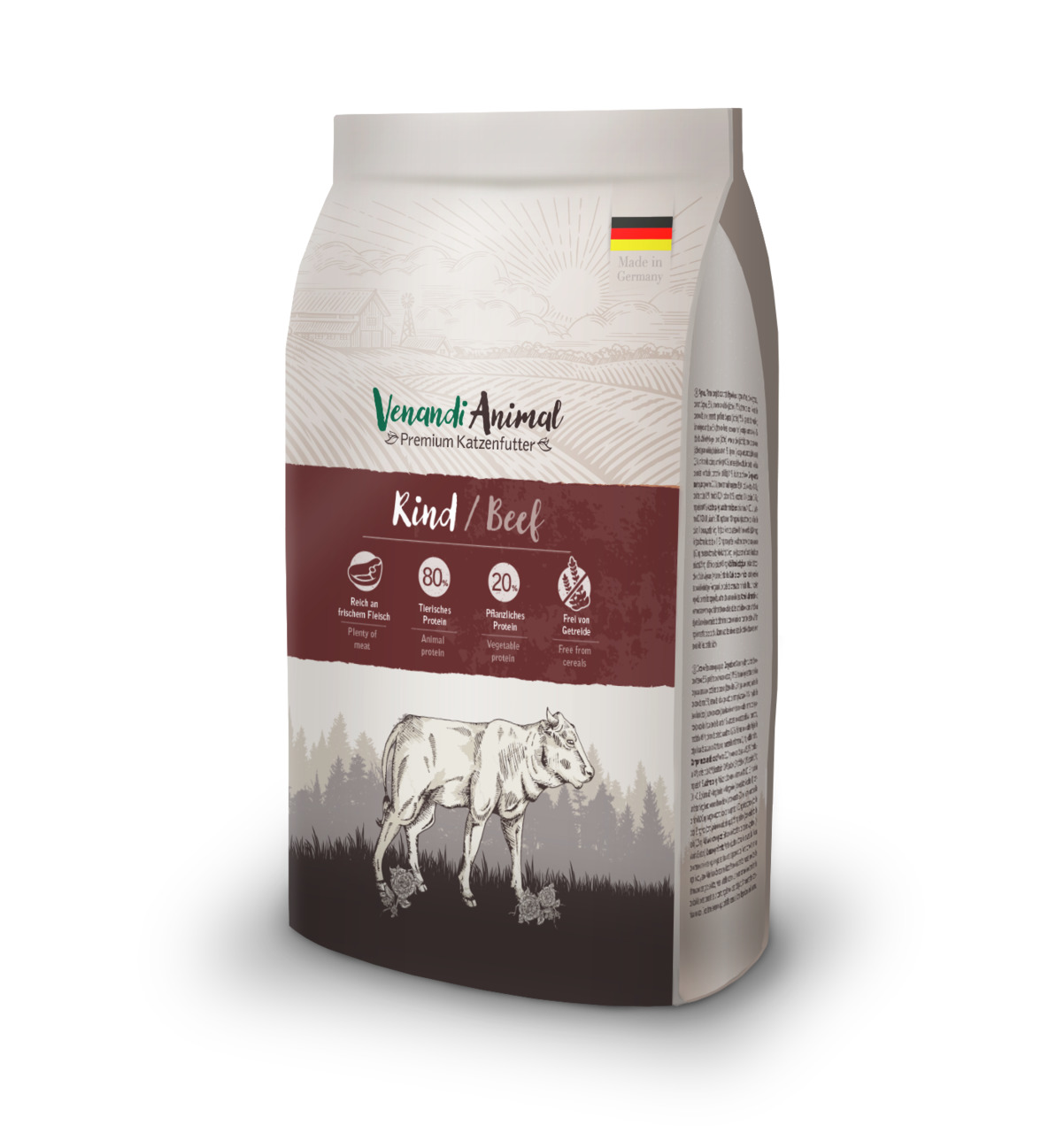 VenandiAnimal Rind 1,5 Kilogramm Katzentrockenfutter