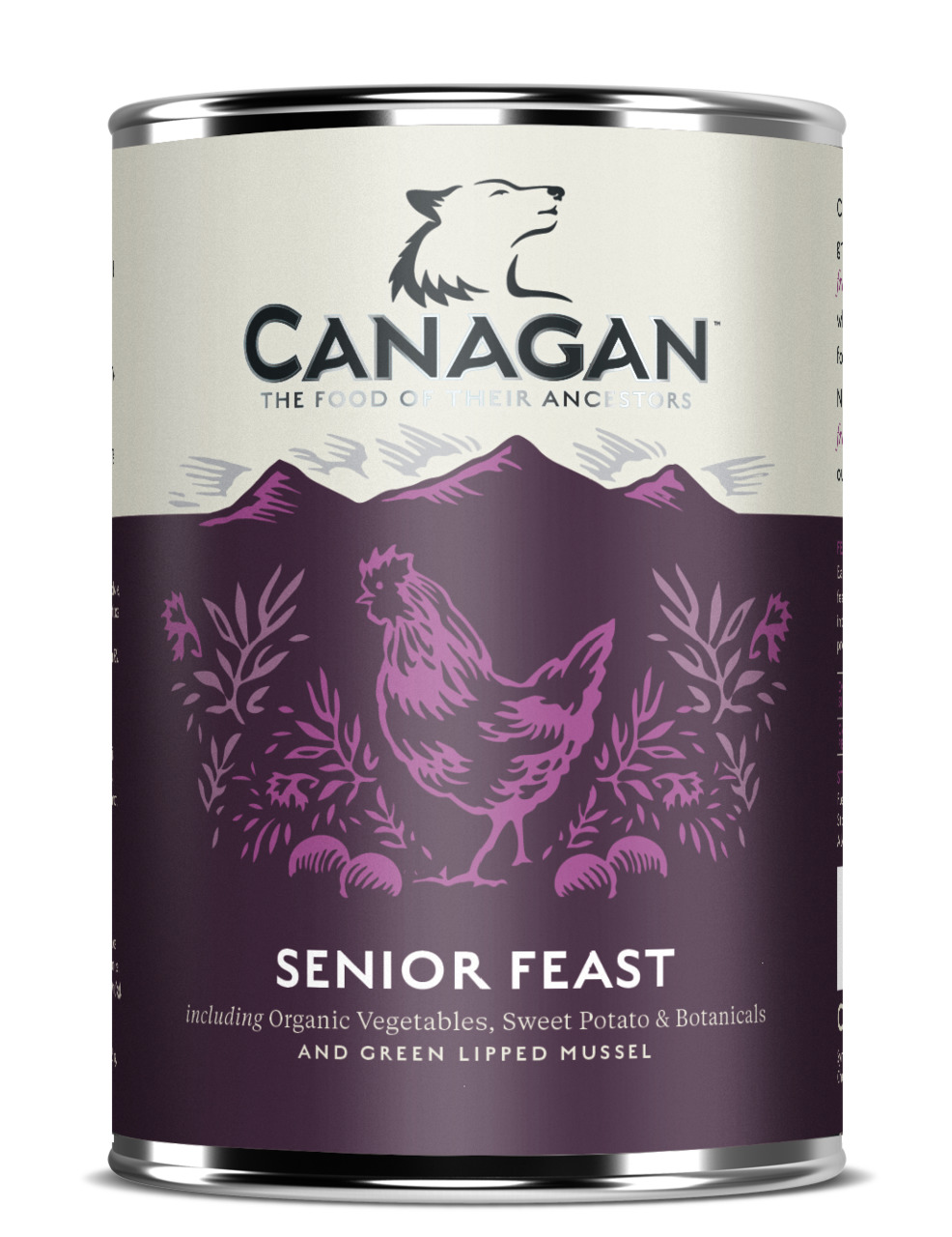 Canagan Senior Feast, Hundefutter für ältere Hunde, mit Bio-Gemüse, Süßkartoffeln & grünlippiger Muschel, 400 g.