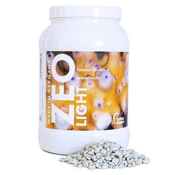 Fauna Marin ZEO Light – Spezial-Zeolith, für Meerwasseraquarien, Filtermaterial, Aquaristik, 1 weißer Kunststoffbehälter.
