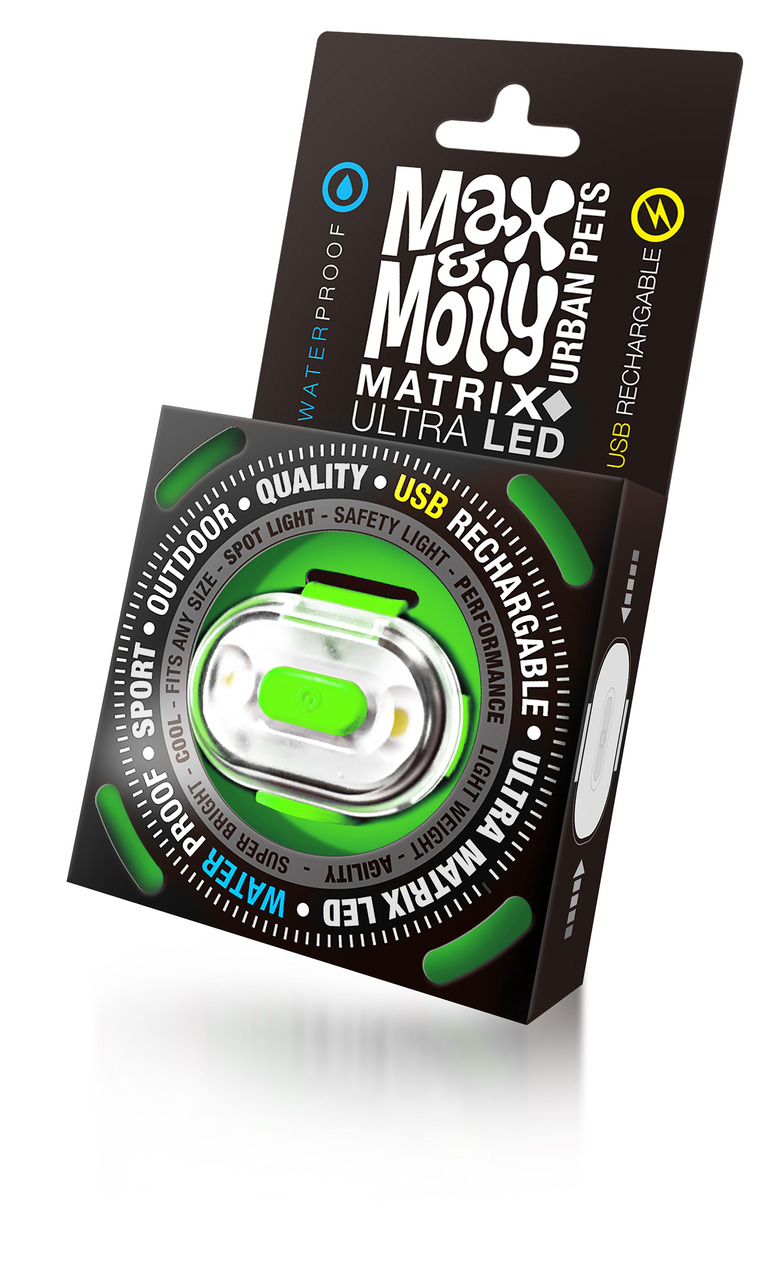Max & Molly Ultra Matrix LED grün Anhänger für Hundehalsband