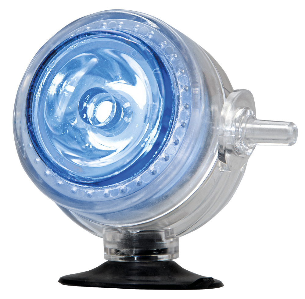 Hobby Bubble Air LED Luftausströmer, für Aquarien, runder Luftausströmer, blaue LED, gleichm. Sauerstoffzufuhr, dekorative Beleuchtung.