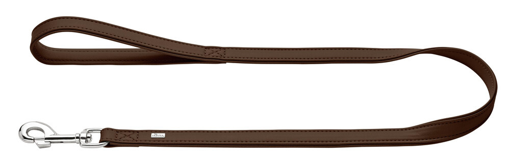 HUNTER Hundeleine, Leder, braun, für Hunde aller Größen, stabiler Metallkarabiner, robust, 1 m, ideal für tägliche Spaziergänge.