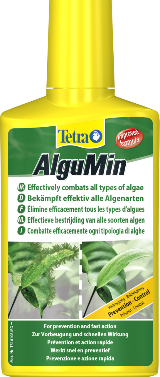Tetra AlguMin, Algenbekämpfungsmittel, für Aquarienbesitzer, 250 ml, verbesserte Formel, effektive Algenbekämpfung.