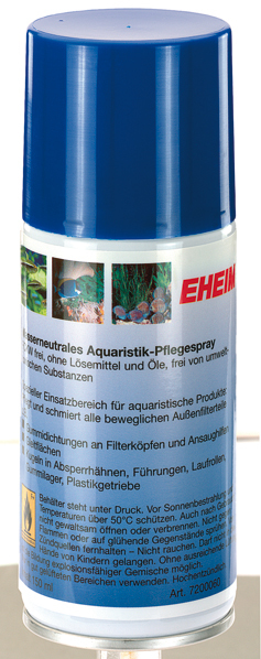 EHEIM Pflege-Spray, 150 ml, für Aquaristik: lösemittelfreies Pflegespray für bewegliche Teile von Außenfiltern, umweltfreundlich.