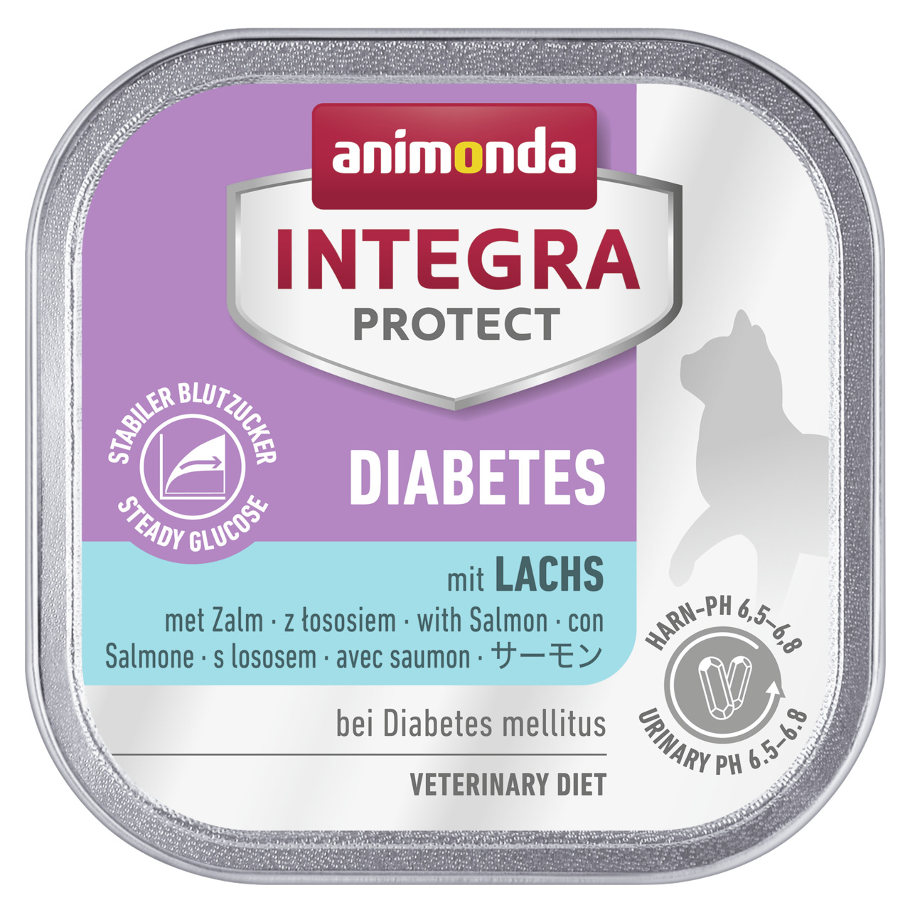 Animonda Integra Protect Diabetes Katzenfutter, Diätfutter mit Lachs, stabilisiert Blutzucker, Harn-pH 6,5-6,8.