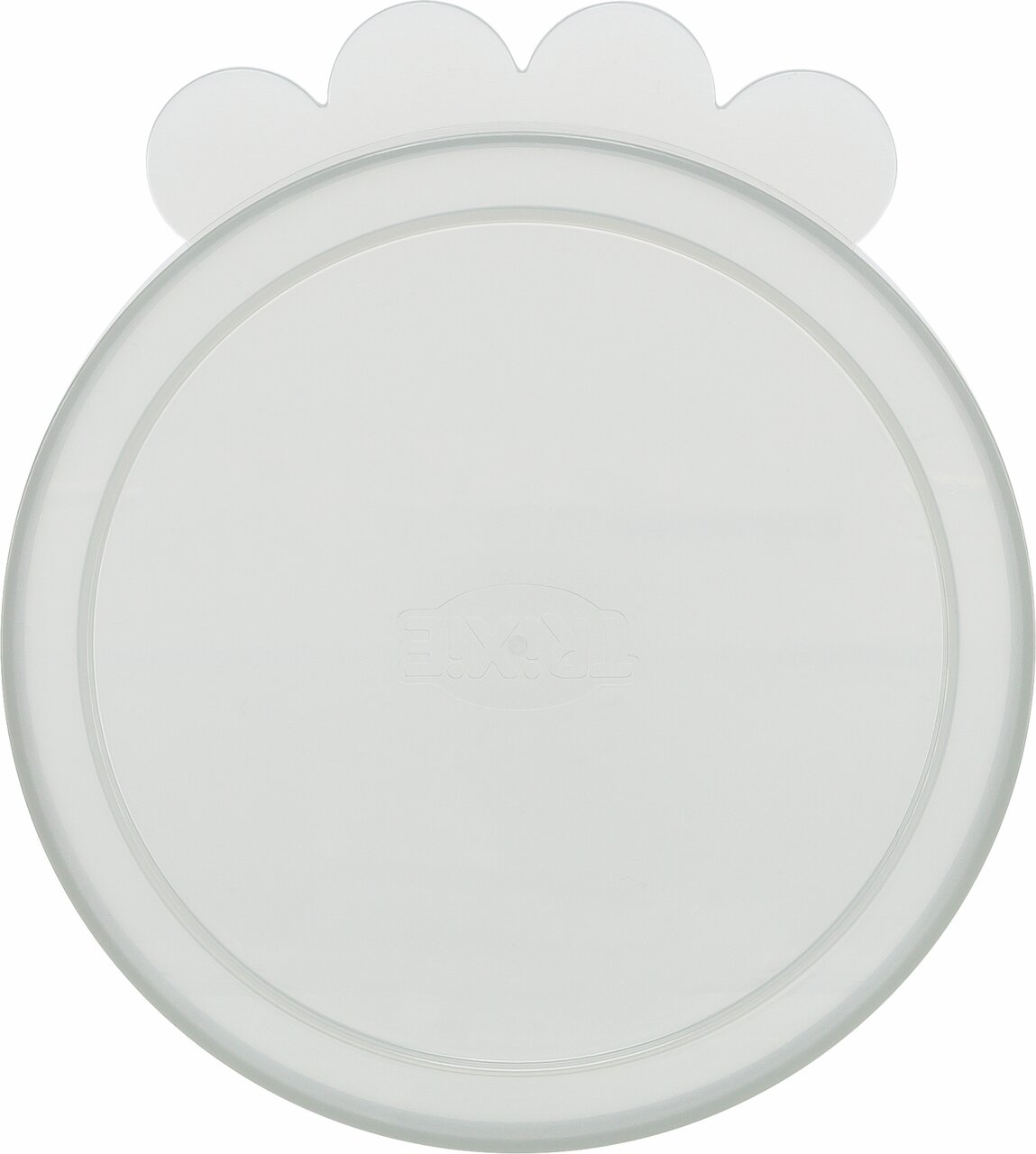 TRIXIE Futterdeckel aus Kunststoff für Haustiere, transparent. Zum Frischhalten von Tierfutter in Dosen, Ø 10 cm.