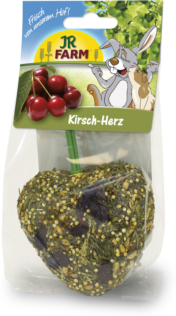 Sparpaket 2 x 85 g JR Farm Kirsch-Herz Nager Snack
