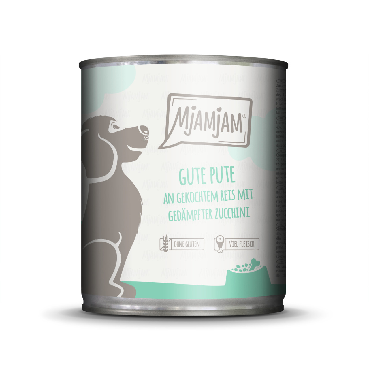 MJAMJAM Leckere Mahlzeit gute Pute an gekochtem Reis mit gedämpfter Zucchini 800 g