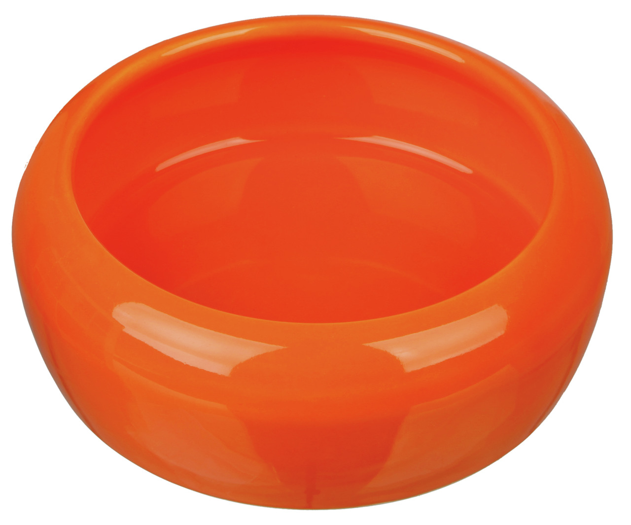 TRIXIE Keramiknapf, rund, für Hunde & Katzen, orange, robust, leicht zu reinigen, ideal für Trocken-/Nassfutter, glänzend.