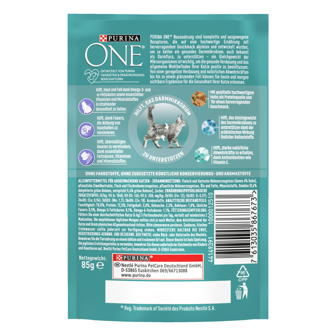 ONE Coat&Hairball Huhn/Karotten 85 g