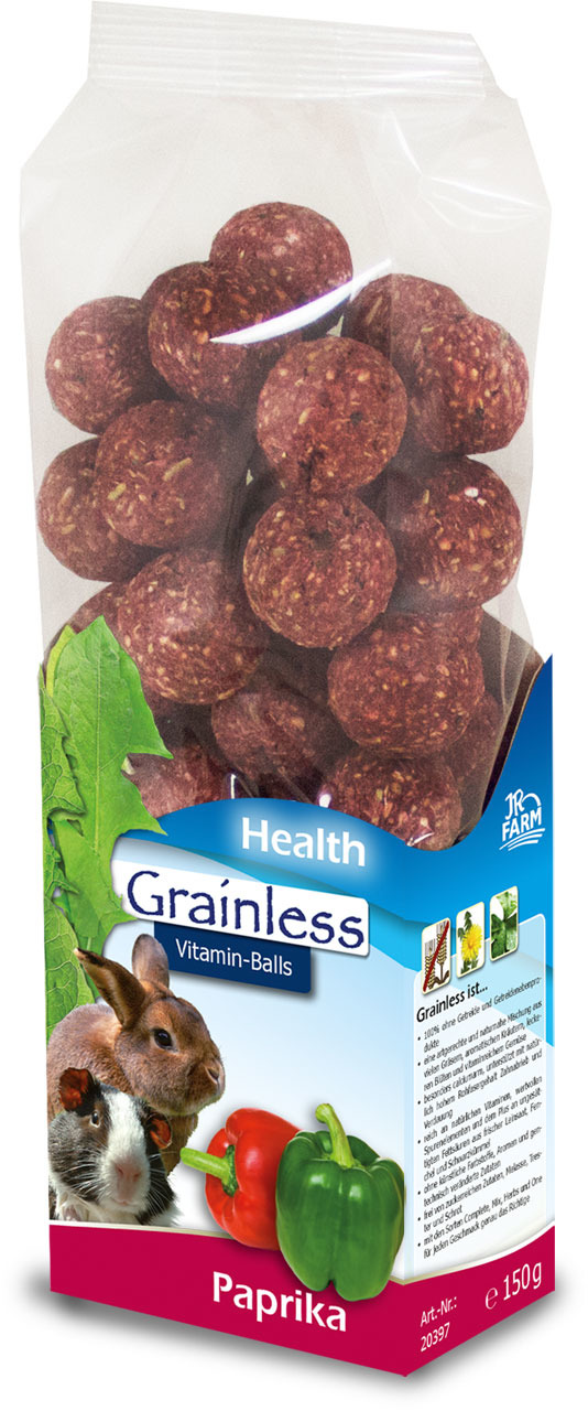 Sparpaket 2 x 150 g JR Farm Grainless Fit & Healthy Vitamin-Balls Paprika Nager Snack