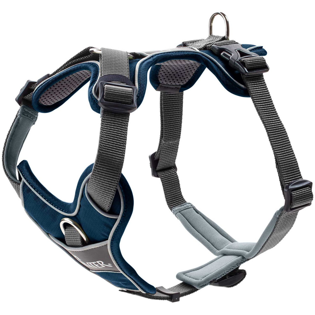 HUNTER Geschirr Divo 79-107 cm L-XL hellblau/grau