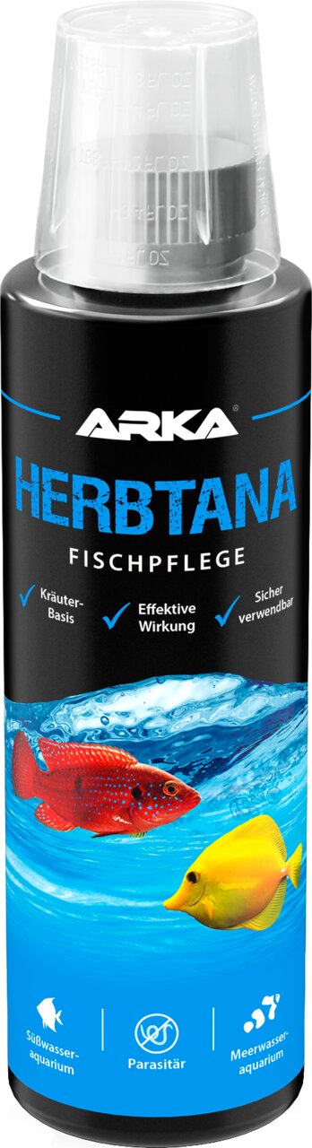 ARKA Herbtana Fischpflege für Süß- und Meerwasseraquarien, parasitär, Kräuter-Basis, effektive Wirkung, sicher verwendbar.