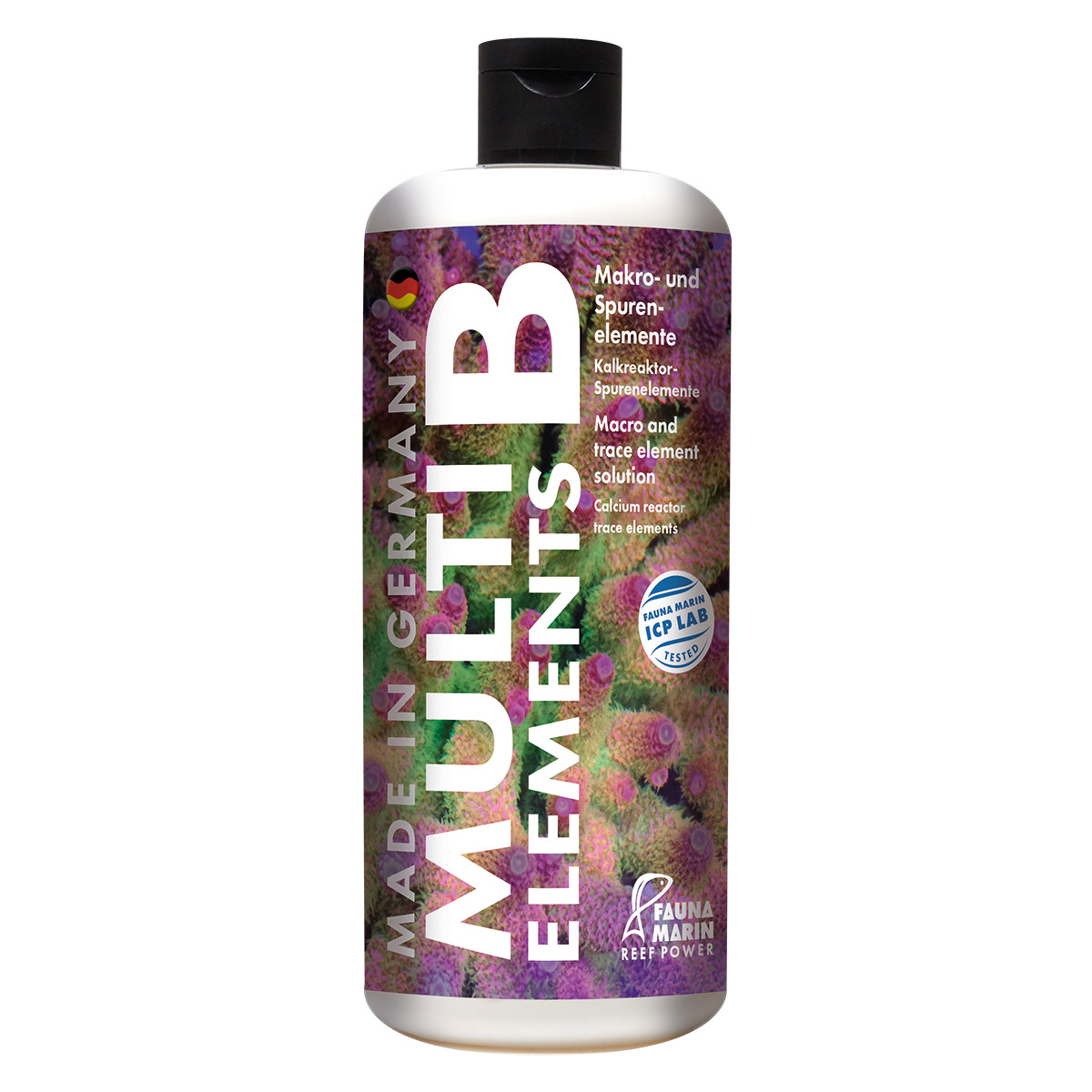 FAUNA MARIN Multi Elements B, für Meerwasseraquarien, 500 ml, mit Makro- & Spurenelementen, geeignet für Kalkreaktoren.