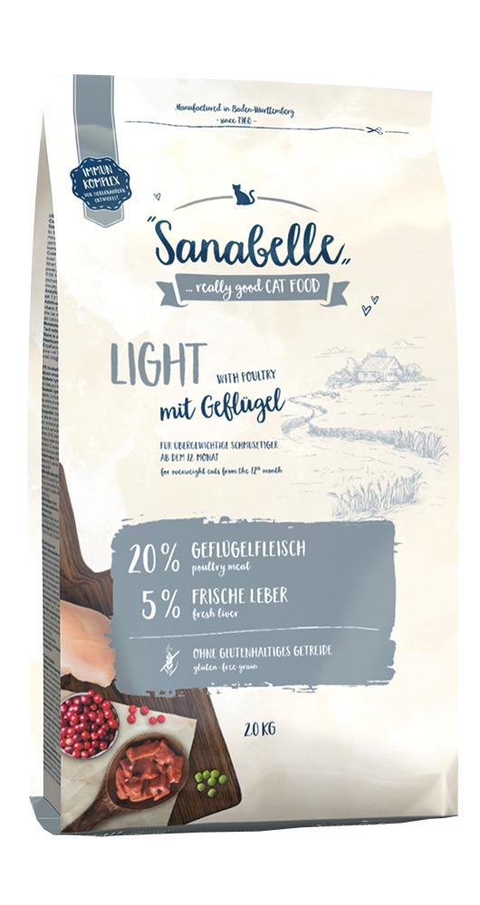 Sanabelle Light mit Geflügel 2kg Katzentrockenfutter