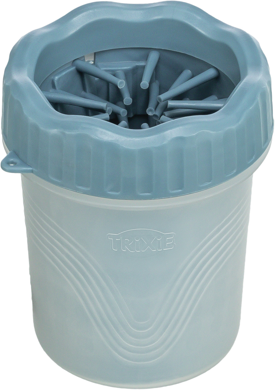 TRIXIE Pfotenreiniger für Hunde, hellblau, mit flexiblen Silikonborsten, reinigt sanft Schmutz/Dreck – ideal für saubere Hundepfoten.