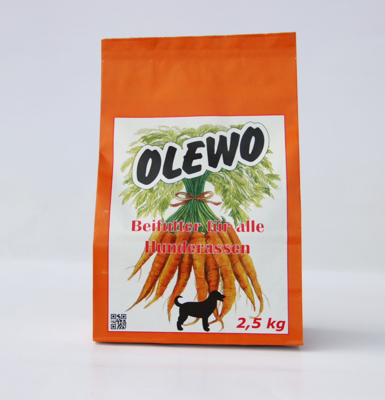 Olewo Beifutter für alle Hunderassen, Karotte, Ergänzungsfutter, 2,5 kg, für Hundehalter.