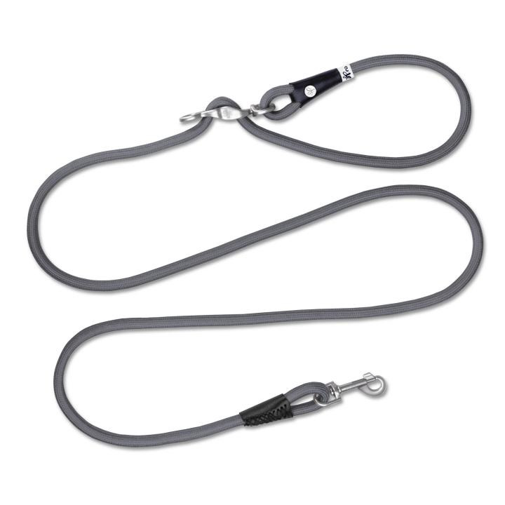 Curli Clasp Leine Grau, Hundeleine für alle Größen, strapazierfähig, innovativer Verschluss, leicht, robust, ideal täglich.